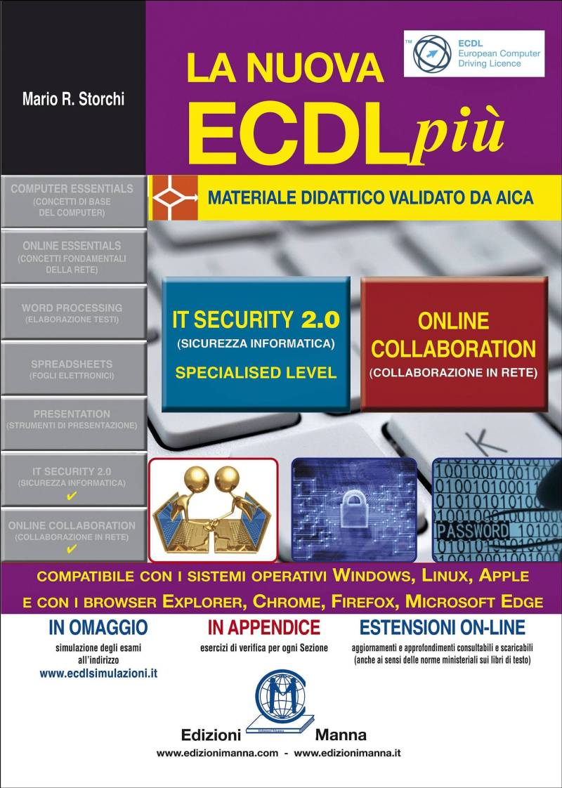 copertina volume "ECDL+ IT Security 2.0 & Online Collaboration"